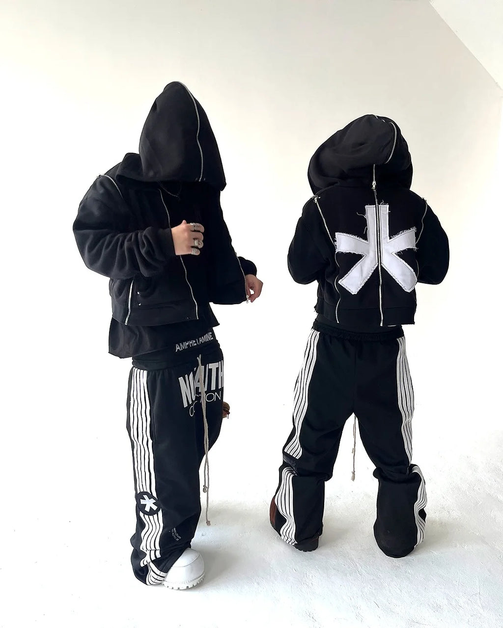 Y2K Gothic Stripe Pants Men