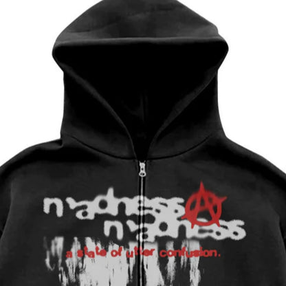 2000s zipper hoodie Y2k