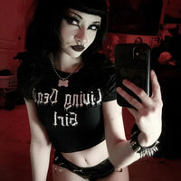 Grunge Crop Top Y2k - DRACO COUTURE