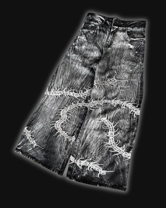 90s Gothic Washed  Pants Jeans