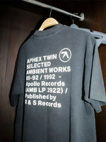 T-Shirt Aphex Twin Washed Black Print - DRACO COUTURE