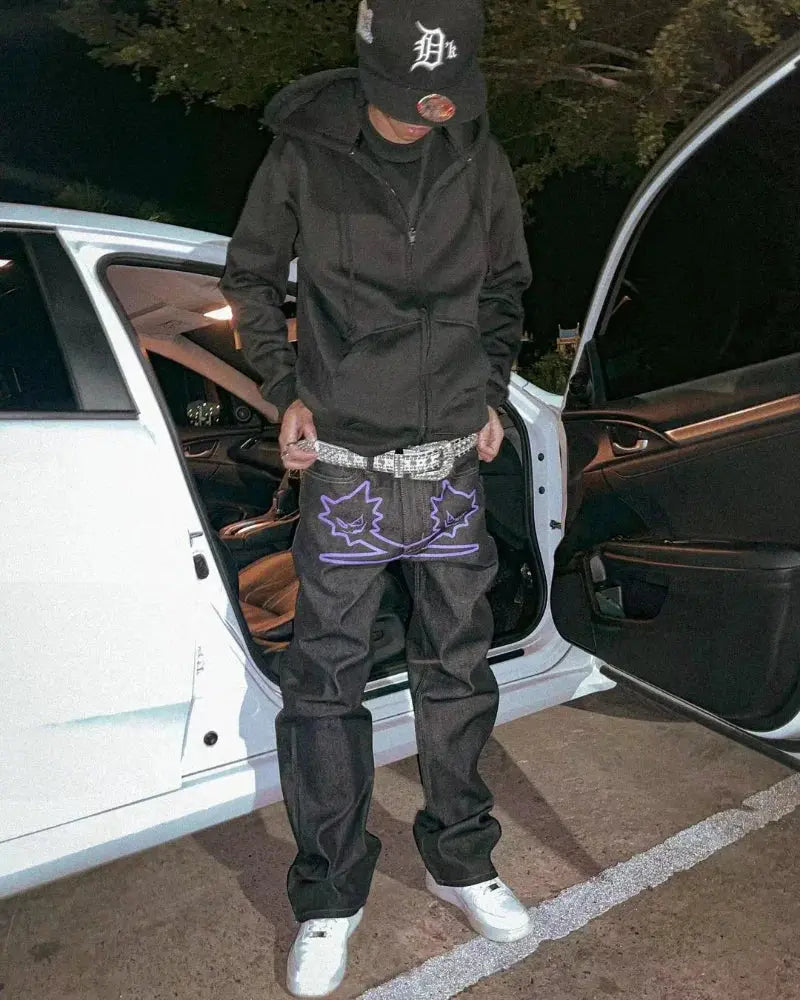 Y2k Jeans Men's Hip Hop style - DRACO COUTURE