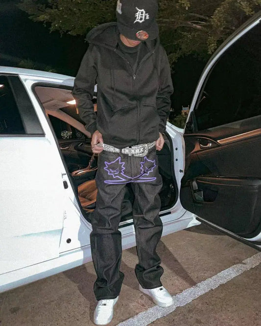Y2k Jeans Men's Hip Hop style - DRACO COUTURE
