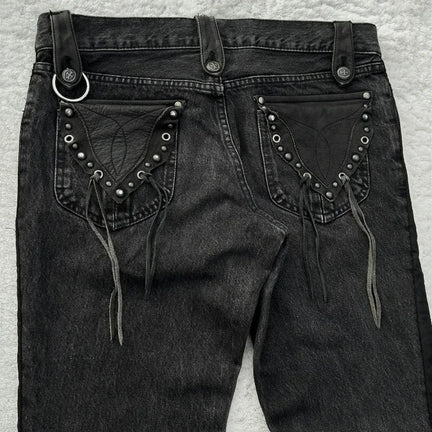 Czarne Flared Jeans Y2K