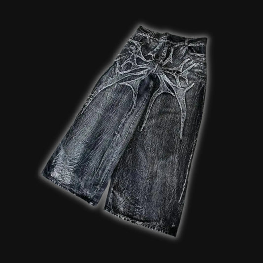 Y2K Gothic Loose Jeans - DRACO COUTURE