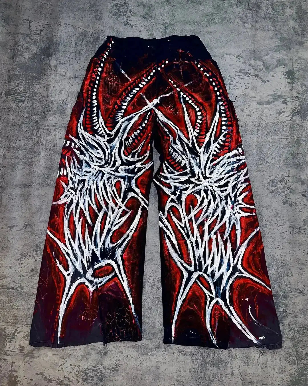 Harajuku Casual Pants Harajuku Gothic Graphic Print Elastic Waist Cotton Straight Jogging Trousers Men Women Hip Hop Street Wear - DRACO COUTURE