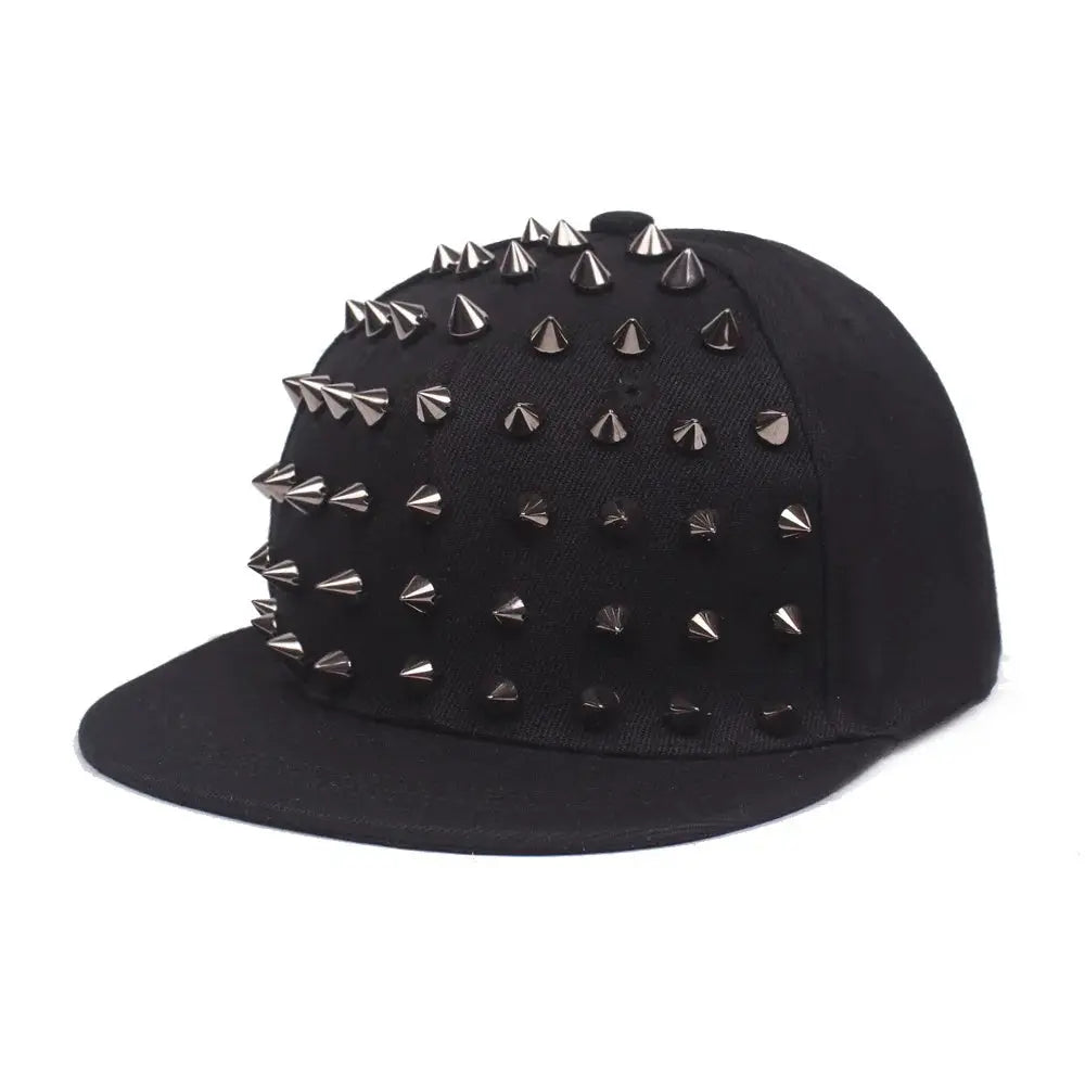 Men and Women's Rivet Flat Hat, Punk Rock, Hip Hop Stud Baseball Caps, Male, Female, Youth, Teenagers, Boys, Girls - DRACO COUTURE