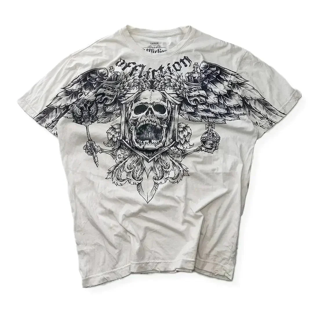 American Y2K New Hip Hop Joker Goth Print Cotton Short Sleeve T-shirt Women Street Casual Loose Punk T-shirt Unisex Summer Tees DRACO COUTURE