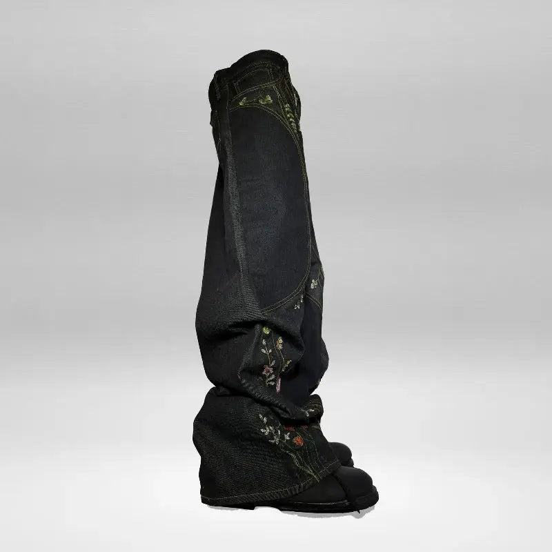 Y2K Blossom Baggy Jeans - DRACO COUTURE