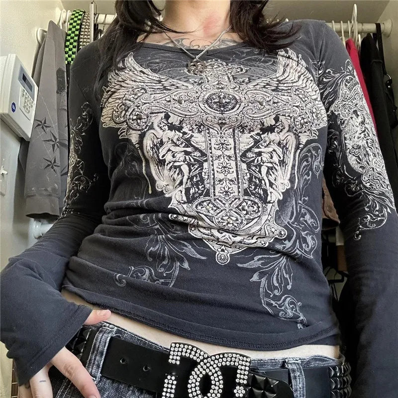 2000s Grunge Women Shirt
