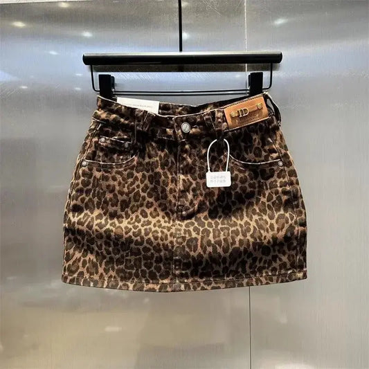 Leopard Skirt Y2K 2000s - DRACO COUTURE