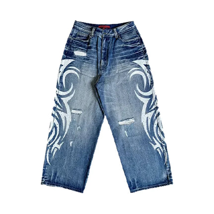 Y2K Baggy Distressed Jeans Men