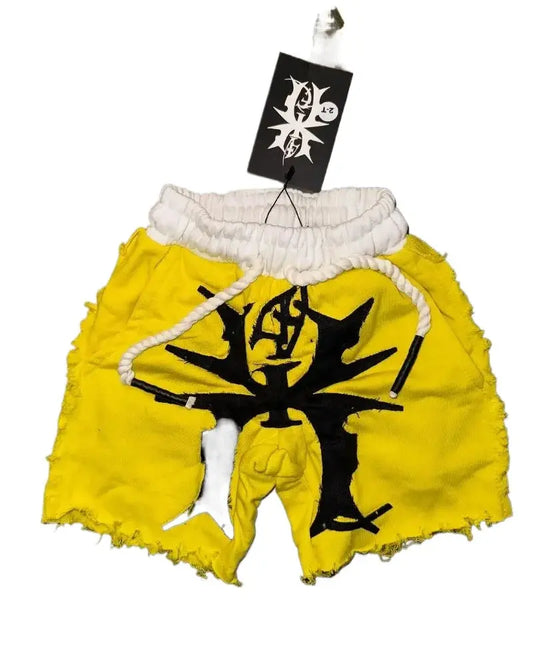 Yellow Cyber Y2K Shorts (4 kolory) - DRACO COUTURE