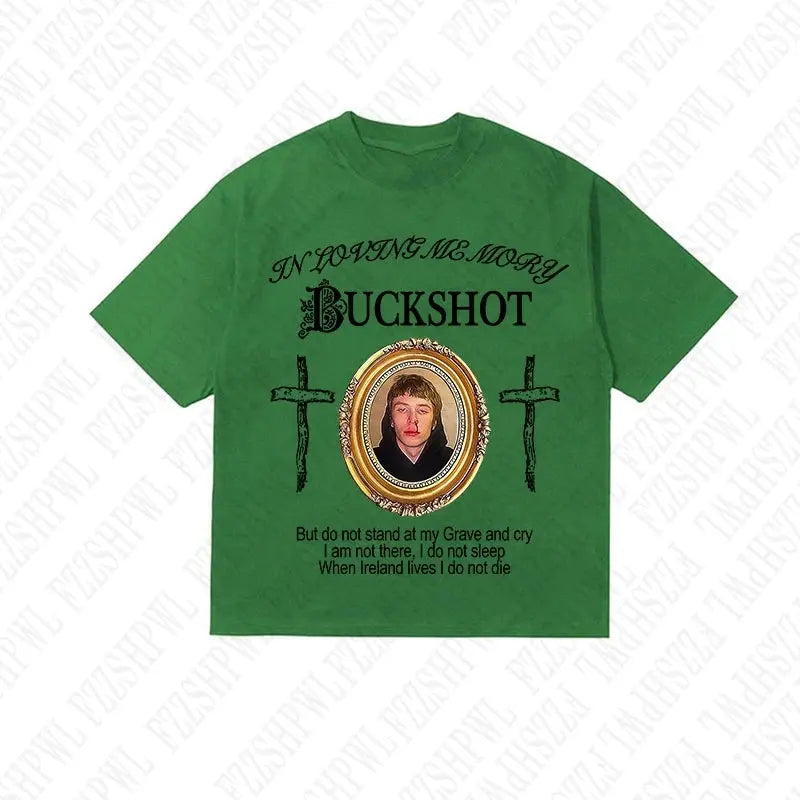Vintage High Street Rock Short Sleeve T-Shirt Hip Hop Harajuku Y2K Casual Punk Streetwear Gothic print O-Neck Cotton Men's Tops - DRACO COUTURE