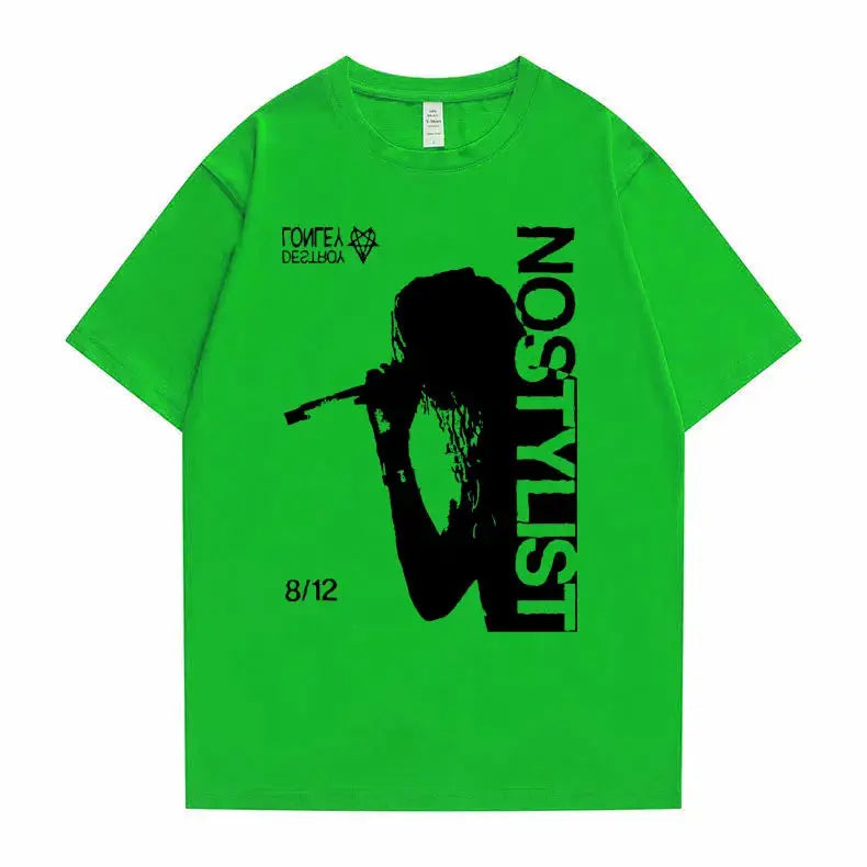 Destroy Lonely Graphic T Shirts Rare Opium Concert Playboi Carti Ken Carson Tshirt Men Women Hip Hop Vintage Oversized T-shirts - DRACO COUTURE