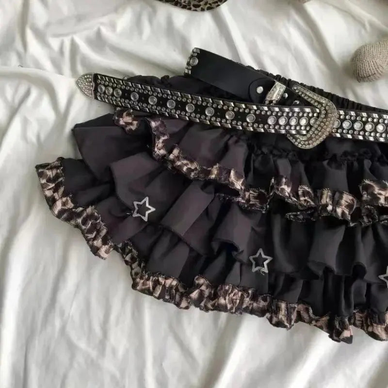 Subculture Gothic Skirt Sexy Leopard - DRACO COUTURE