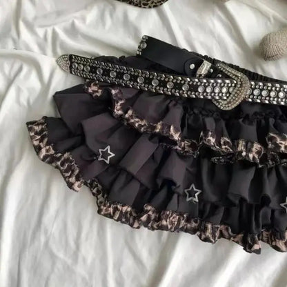 Subculture Gothic Skirt Sexy Leopard - DRACO COUTURE