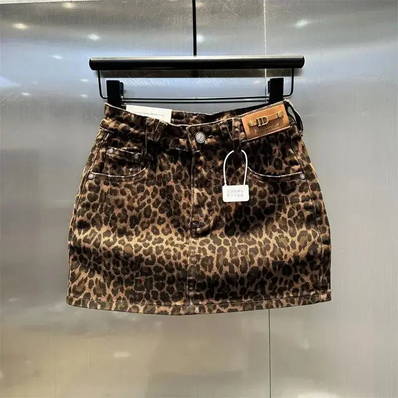 Leopard Skirt Y2K 2000s - DRACO COUTURE
