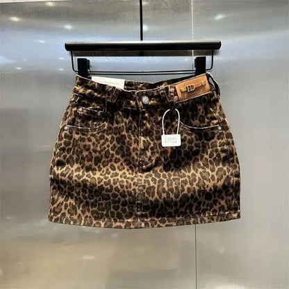 Leopard Skirt Y2K 2000s - DRACO COUTURE