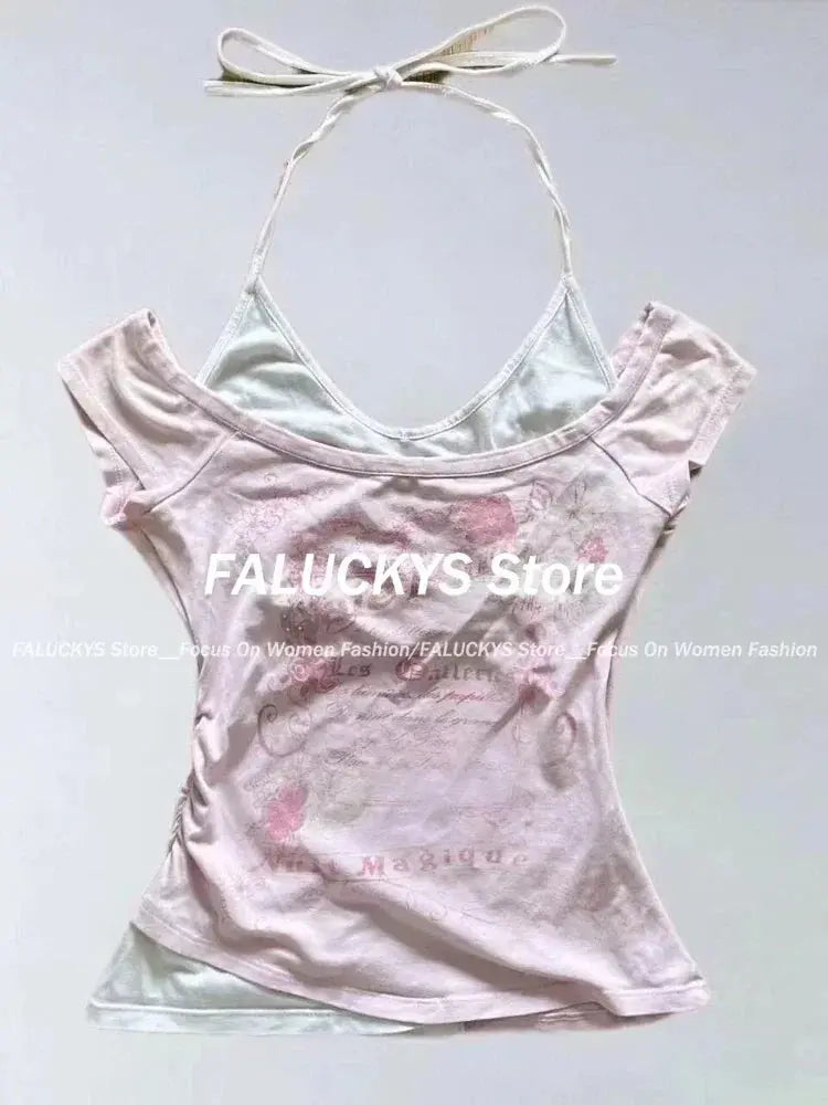 T-Shirt Women Y2K Streetwear Hot Girl Slim Fit - DRACO COUTURE