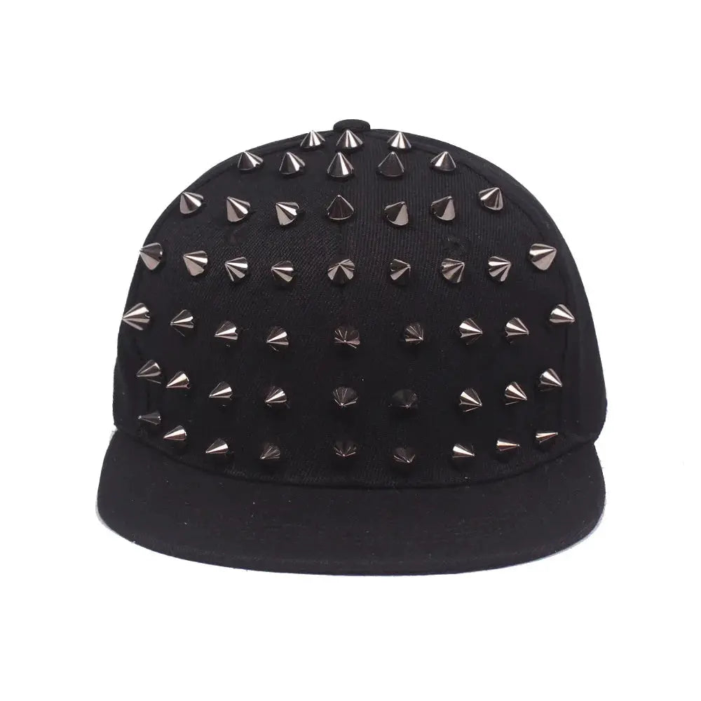 Men and Women's Rivet Flat Hat, Punk Rock, Hip Hop Stud Baseball Caps, Male, Female, Youth, Teenagers, Boys, Girls - DRACO COUTURE