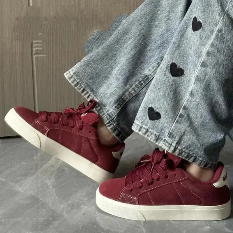 Women Casual Shoes Fashion Low Cut Lace-Up Leisure Sneakers Outdoor Comfortable Non-Slip Female Flats Trainers 35-40 - DRACO COUTURE