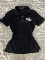 Trendy polo shirt women lapel T-shirts women's short sleeved 2025 new summer goth pure cotton vintage casual slim fit T-shirt - DRACO COUTURE