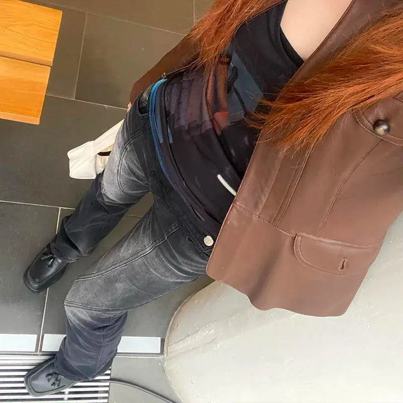 Vintage Distressed Low Waist Jeans Grunge - DRACO COUTURE