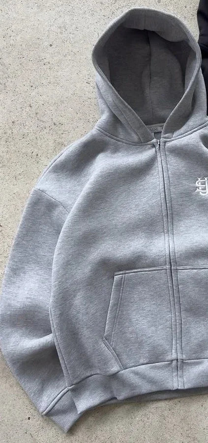 Denim Streetwear Trainingsanzug-Set