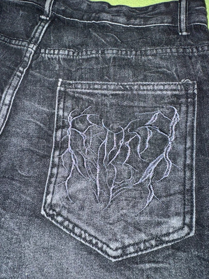 Y2K Black Jeans Spider