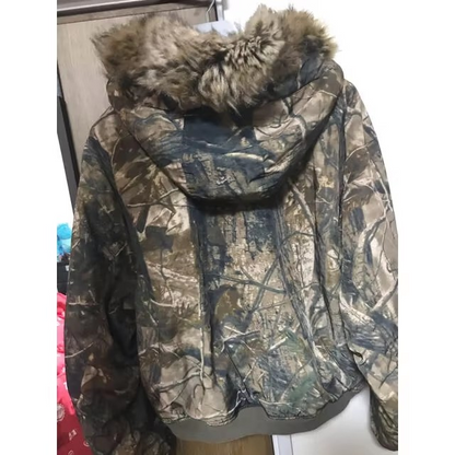 Gothic Retro Camouflage Reißverschluss Hoodie