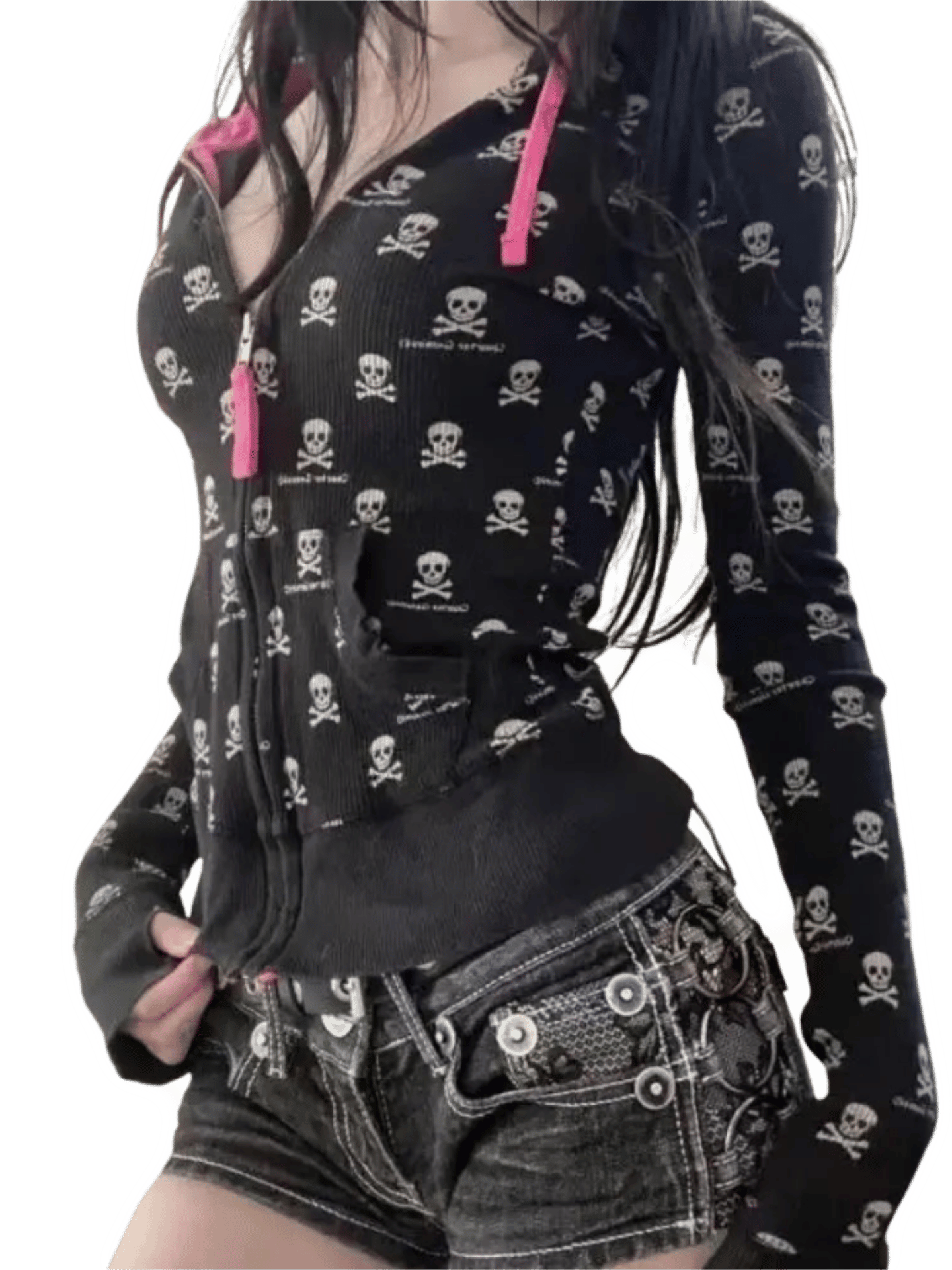 Y2k Skelett Sweatshirt 